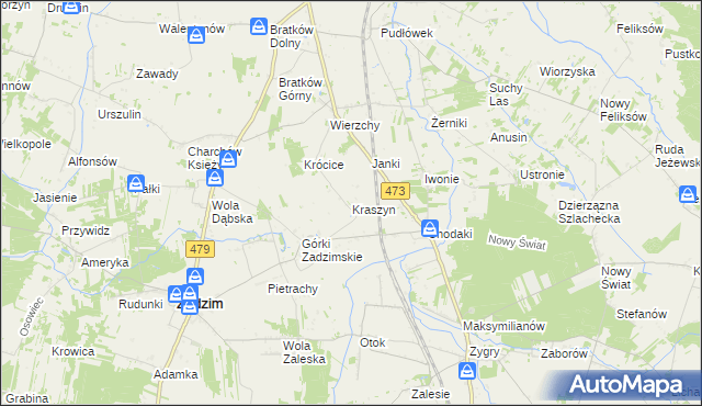 mapa Kraszyn, Kraszyn na mapie Targeo
