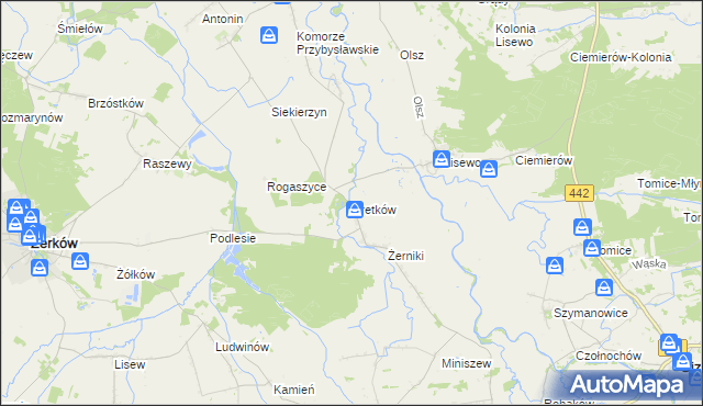 mapa Kretków, Kretków na mapie Targeo