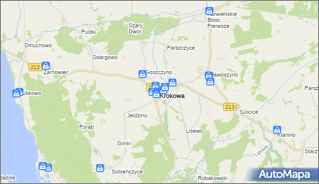 mapa Krokowa, Krokowa na mapie Targeo