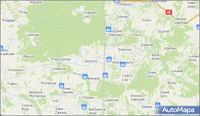 mapa Kruszyna gmina Jedlińsk, Kruszyna gmina Jedlińsk na mapie Targeo