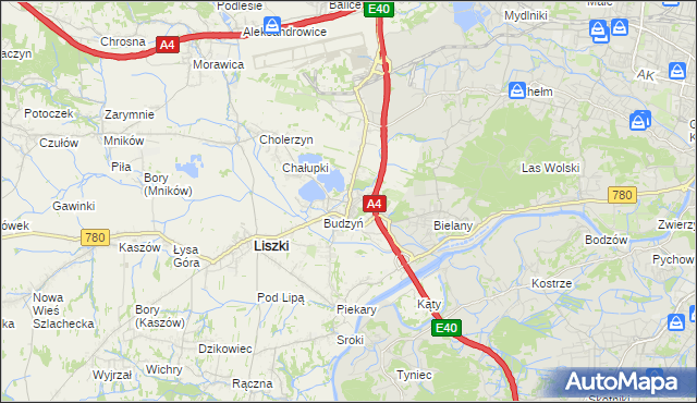 mapa Kryspinów, Kryspinów na mapie Targeo