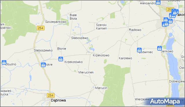 mapa Krzekotowo, Krzekotowo na mapie Targeo