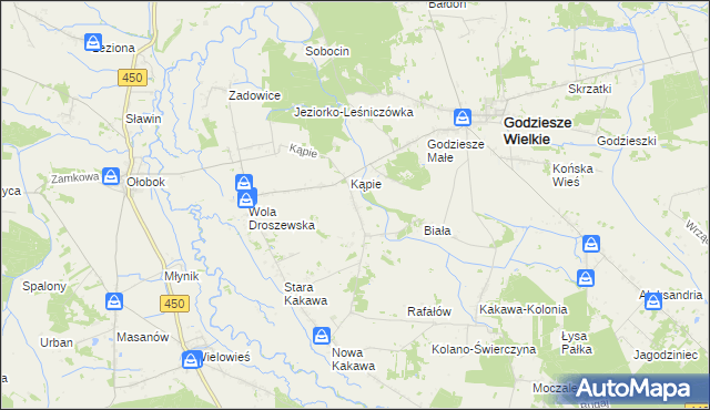 mapa Krzemionka, Krzemionka na mapie Targeo