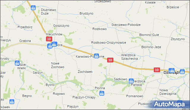 mapa Krzywanice gmina Staroźreby, Krzywanice gmina Staroźreby na mapie Targeo