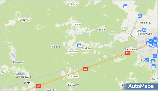 mapa Krzyż gmina Czersk, Krzyż gmina Czersk na mapie Targeo