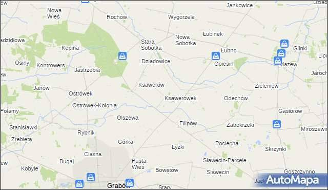 mapa Ksawerówek, Ksawerówek na mapie Targeo