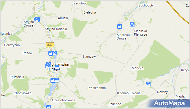 mapa Ksawerówka, Ksawerówka na mapie Targeo