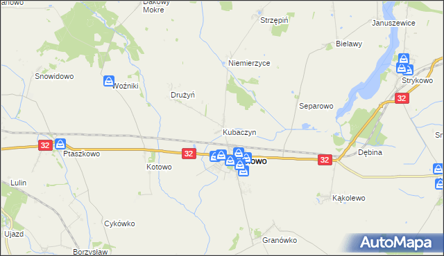 mapa Kubaczyn, Kubaczyn na mapie Targeo