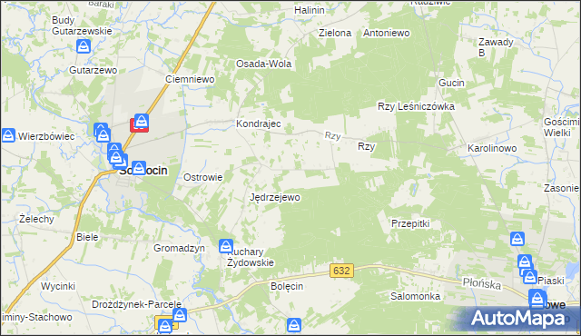 mapa Kuchary Królewskie, Kuchary Królewskie na mapie Targeo