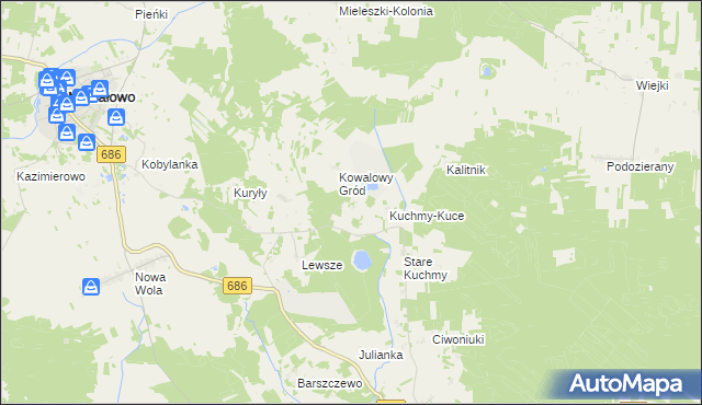 mapa Kuchmy-Pietruki, Kuchmy-Pietruki na mapie Targeo