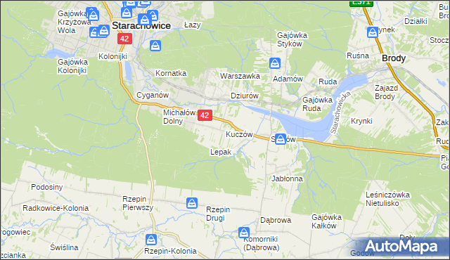 mapa Kuczów, Kuczów na mapie Targeo