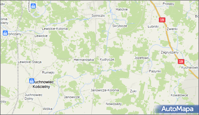 mapa Kudrycze, Kudrycze na mapie Targeo