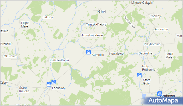 mapa Kumelsk, Kumelsk na mapie Targeo