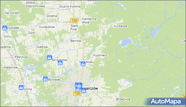 mapa Kupimierz, Kupimierz na mapie Targeo