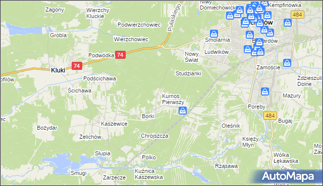 mapa Kurnos Pierwszy, Kurnos Pierwszy na mapie Targeo