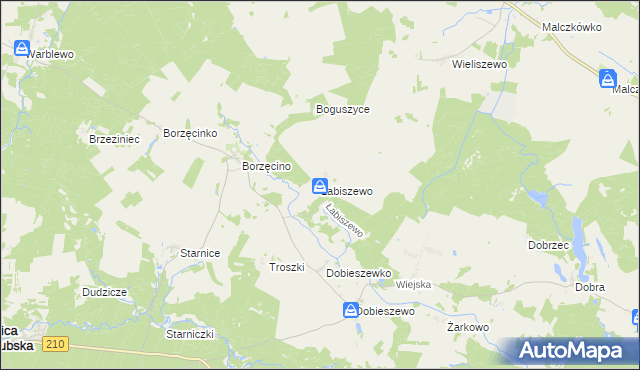 mapa Łabiszewo, Łabiszewo na mapie Targeo