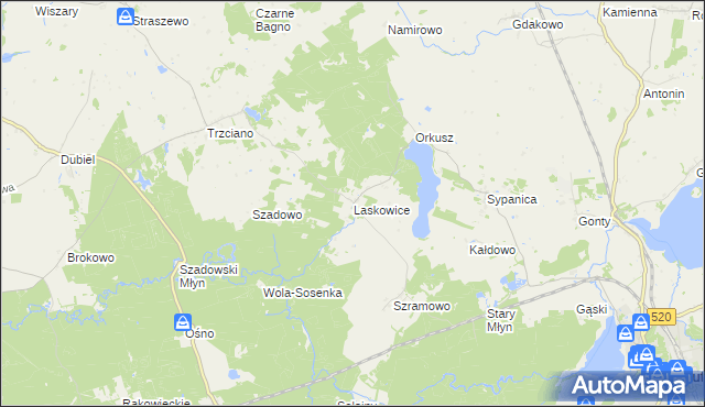 mapa Laskowice gmina Prabuty, Laskowice gmina Prabuty na mapie Targeo