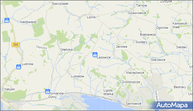 mapa Lasowice gmina Otmuchów, Lasowice gmina Otmuchów na mapie Targeo