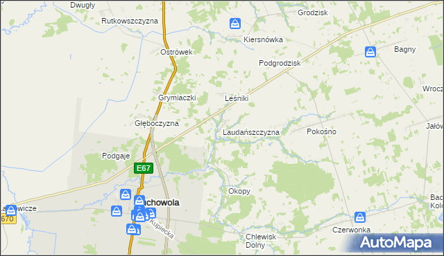 mapa Laudańszczyzna, Laudańszczyzna na mapie Targeo