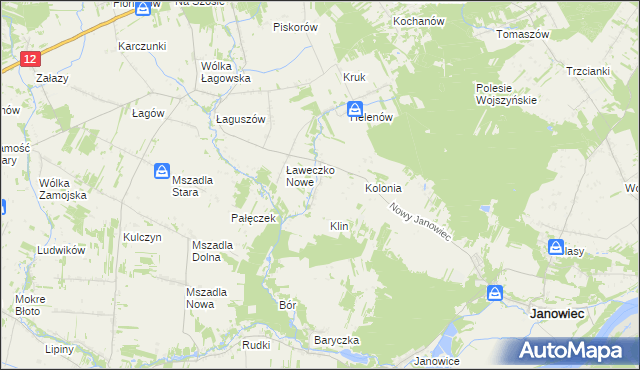 mapa Ławeczko Stare, Ławeczko Stare na mapie Targeo
