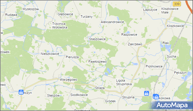 mapa Łazarzowice, Łazarzowice na mapie Targeo