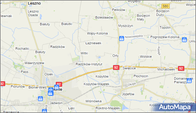 mapa Łaźniew, Łaźniew na mapie Targeo