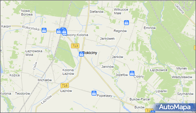 mapa Łaznówek, Łaznówek na mapie Targeo