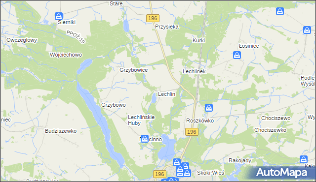 mapa Lechlin, Lechlin na mapie Targeo