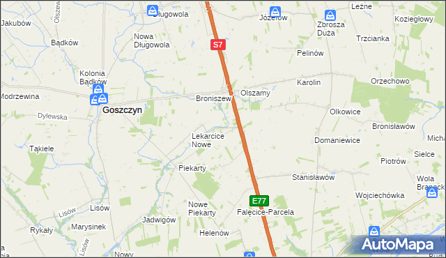 mapa Lekarcice Stare, Lekarcice Stare na mapie Targeo