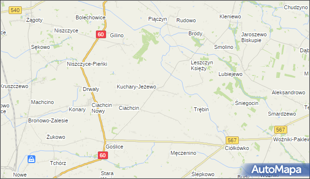 mapa Leszczyn Szlachecki, Leszczyn Szlachecki na mapie Targeo