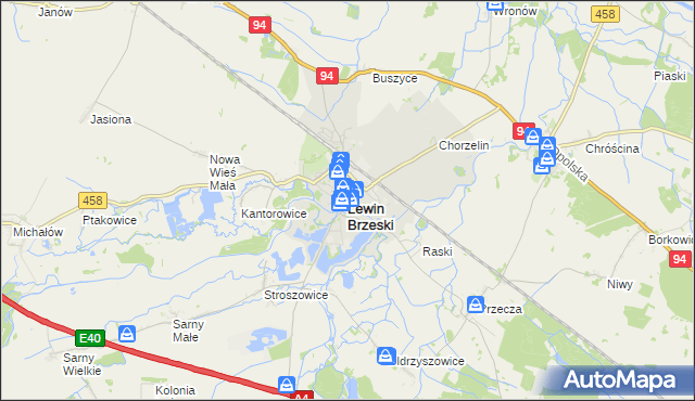 mapa Lewin Brzeski, Lewin Brzeski na mapie Targeo