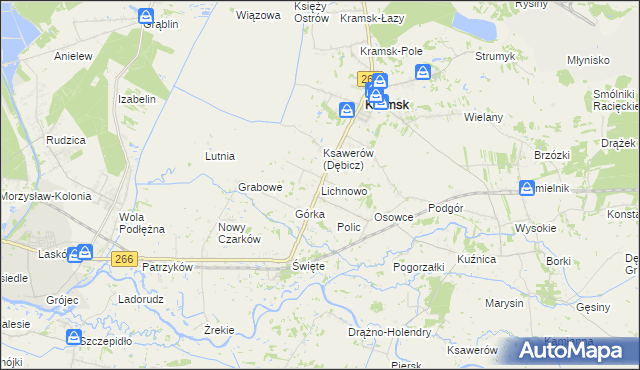 mapa Lichnowo, Lichnowo na mapie Targeo
