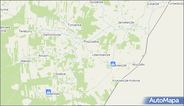 mapa Litwinowicze, Litwinowicze na mapie Targeo