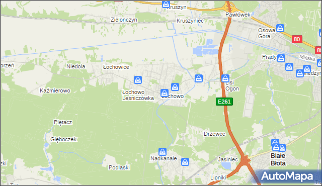 mapa Łochowo, Łochowo na mapie Targeo