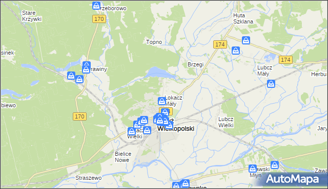 mapa Łokacz Mały, Łokacz Mały na mapie Targeo