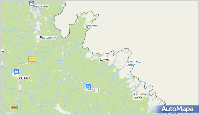 mapa Łokieć, Łokieć na mapie Targeo