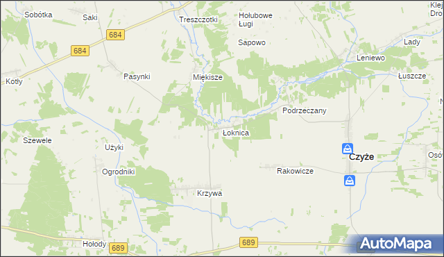 mapa Łoknica, Łoknica na mapie Targeo