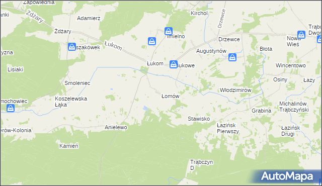 mapa Łomów, Łomów na mapie Targeo