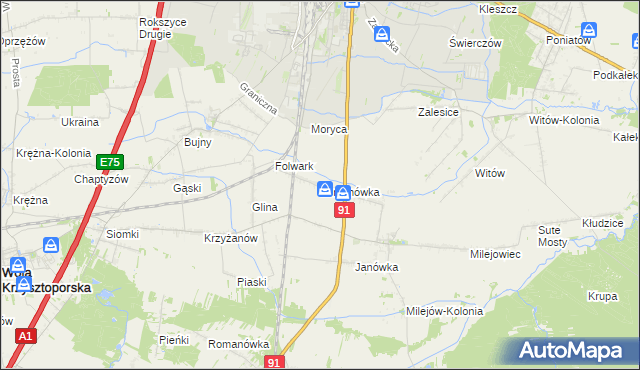 mapa Longinówka, Longinówka na mapie Targeo