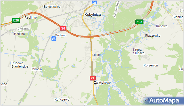 mapa Łosino, Łosino na mapie Targeo