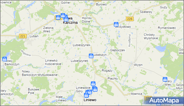 mapa Lubieszyn, Lubieszyn na mapie Targeo