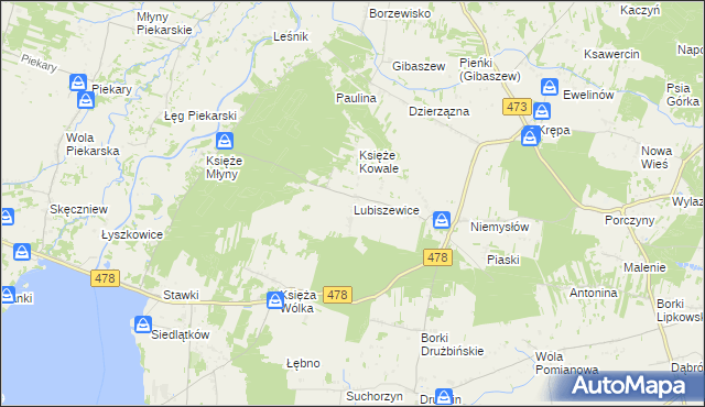 mapa Lubiszewice, Lubiszewice na mapie Targeo