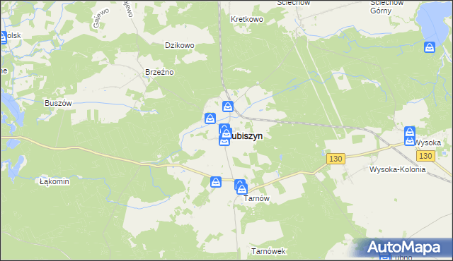 mapa Lubiszyn, Lubiszyn na mapie Targeo