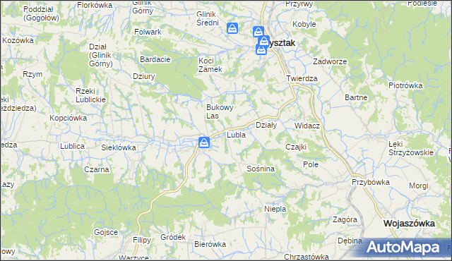 mapa Lubla, Lubla na mapie Targeo