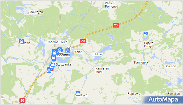 mapa Lublino, Lublino na mapie Targeo