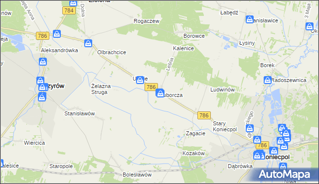 mapa Luborcza, Luborcza na mapie Targeo