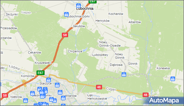 mapa Luboszewy, Luboszewy na mapie Targeo