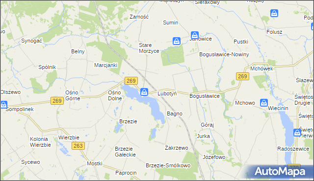 mapa Lubotyń gmina Babiak, Lubotyń gmina Babiak na mapie Targeo