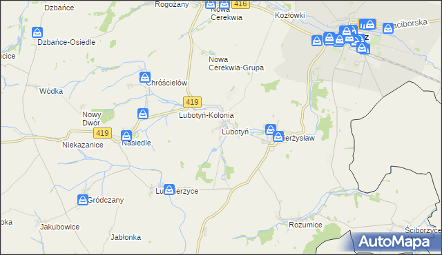 mapa Lubotyń gmina Kietrz, Lubotyń gmina Kietrz na mapie Targeo