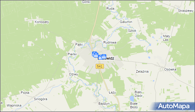 mapa Lubowidz powiat żuromiński, Lubowidz powiat żuromiński na mapie Targeo